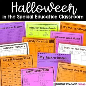 Halloween Math Reading and Writing Differentiated Centers