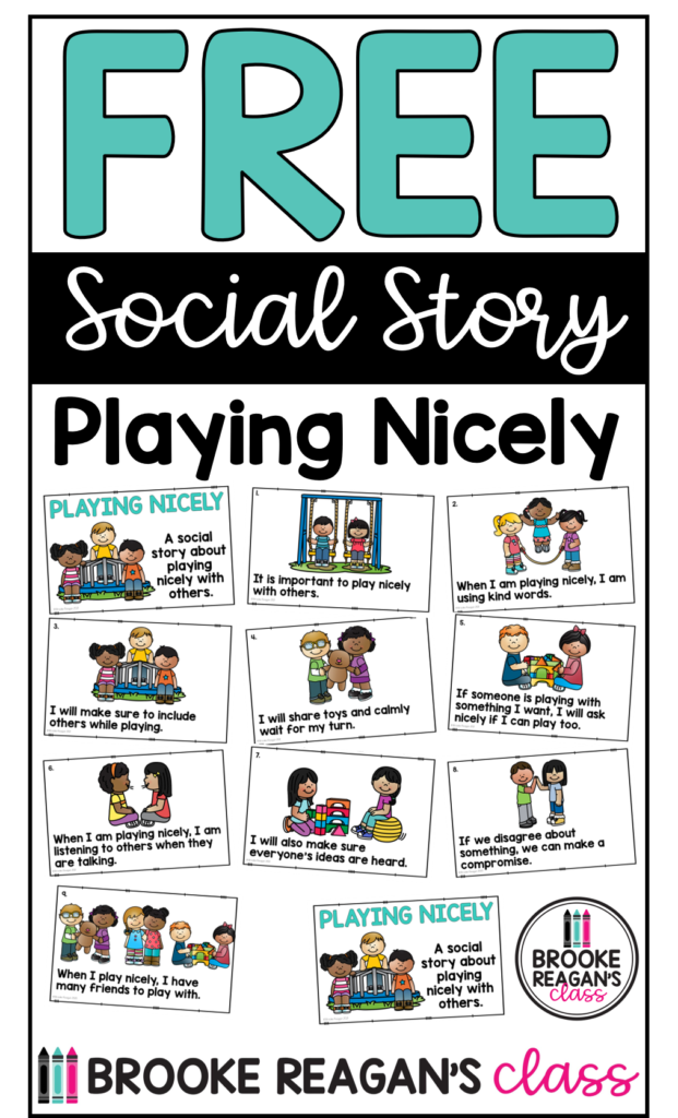 Free Playing Nicely Social Story - Brooke Reagan's Class